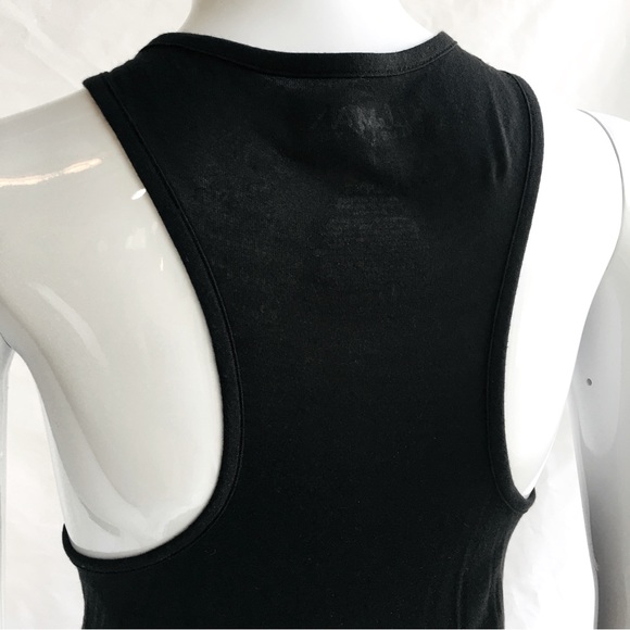 Miley Cyrus Max Azria black mesh ruffle dress. XL. NWT. Racerback sleeveless LBD - Picture 9 of 10